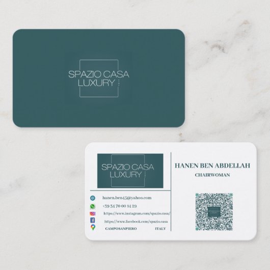 SPAZIO CASA LUXURY Business Card Visitenkarte (Vorne/Hinten)