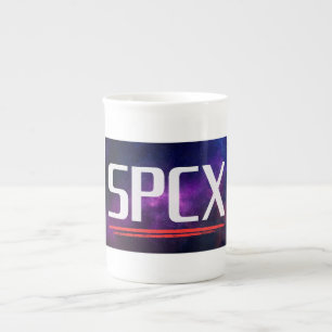 SPCX SpaceX Börsengang Investor Design   Weltrauma Porzellantasse