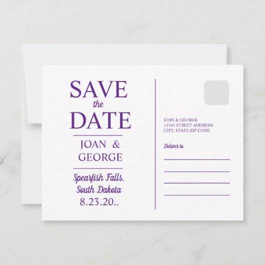 Speafish Falls, South Dakota, Save The Date (Rückseite)