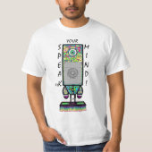 Speak(er) Ihr Mind-Motto (farbiger Cyclops-Roboter T-Shirt (Vorderseite)