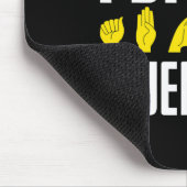 Speak Fluent Asl Fun Deaf Mousepad (Ecke)