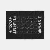 Speak Fluent Asl - Signage Language Deaf Awareness Fleecedecke (Vorderseite (Horizontal))