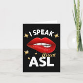 Speak Fluent Asl - Signage Language Deaf Awareness Karte (Vorderseite)