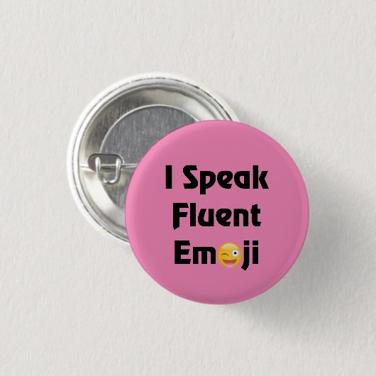 Speak Fluent Emoji Button (Vorne & Hinten)