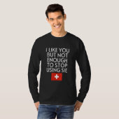Speak German Switzerland Flag Sie Du Swiss T-Shirt (Vorne ganz)