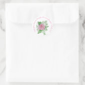 Speak Jesus PInk Rose Runder Aufkleber (Tasche)