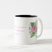 Speak Jesus PInk Rose Zweifarbige Tasse (VorderseiteRechts)