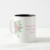 Speak Jesus PInk Rose Zweifarbige Tasse (Vorderseite Links)