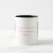 Speak Jesus PInk Rose Zweifarbige Tasse (Mittel)