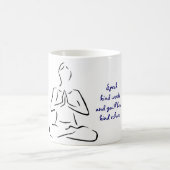 Speak Kind Worte Zitat Meditation Pose Tasse (Mittel)