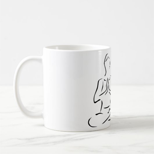 Speak Kind Worte Zitat Meditation Pose Tasse (Links)