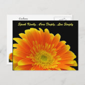 Speak Kindly Gerbera Postcard Postkarte (Vorne/Hinten)