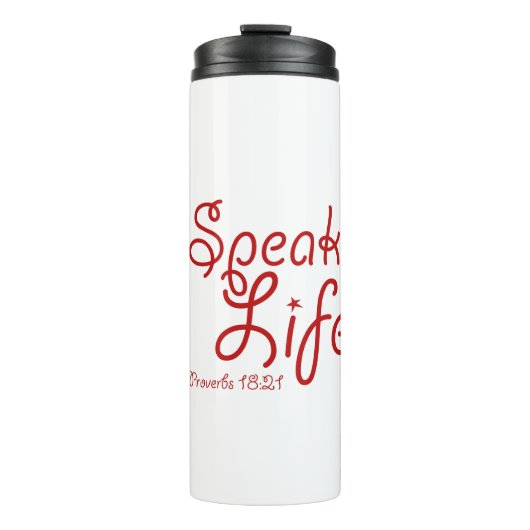 Speak Life Customize Es kann Namen oder Initialen Thermosbecher (Vorderseite)