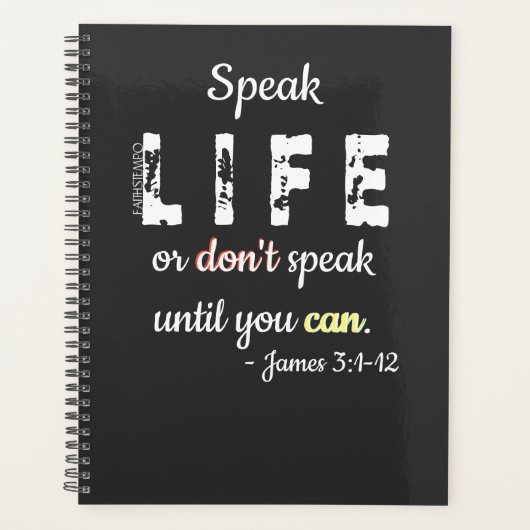 Speak Life or Don't Speak - Planner Planer (Vorderseite)