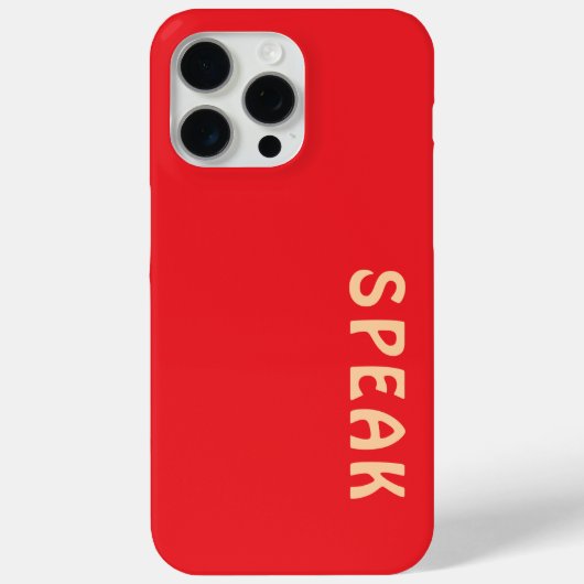 SPEAK Logo Rot Case-Mate iPhone Hülle (Rückseite)