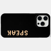 SPEAK Logo Schwarz Case-Mate iPhone Hülle (Rückseite (Horizontal))