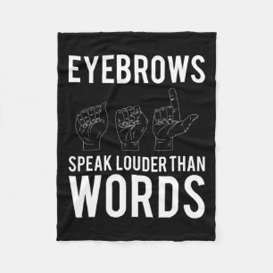 Speak Louder als Worte Deaf-mute Fleecedecke