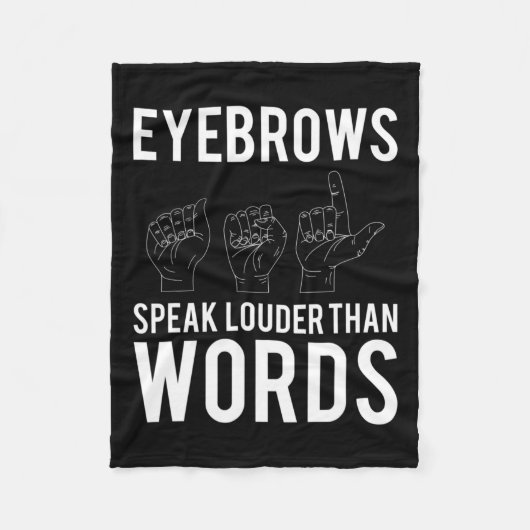 Speak Louder als Worte Deaf-mute Fleecedecke (Vorderseite)