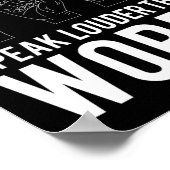 Speak Louder als Worte Deaf-mute Poster (Ecke)