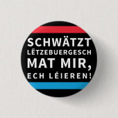 Speak Luxembourgish Black Button (Vorderseite)