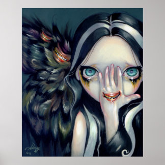 Speak No Evil ART PRINT gothischer Surrealismus Ho Poster