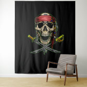 Speak Pirate Skull Hintergrund Wandteppich (Beispiel)