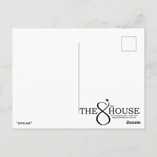 "SPEAK" POSTKARTE (Rückseite)