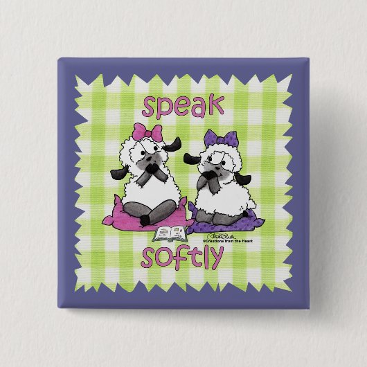 Speak Softly Lambs Button (Vorderseite)