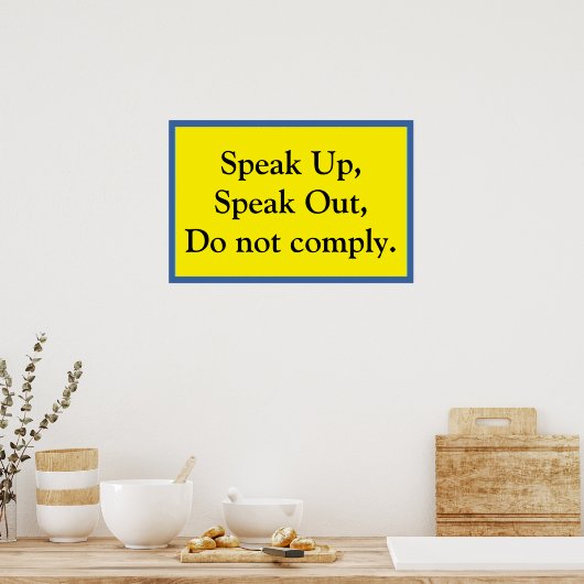 Speak Up Poster (Küche)