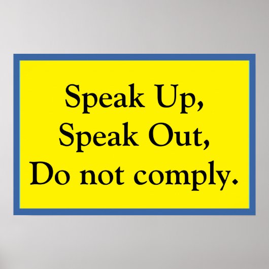 Speak Up Poster (Vorne)