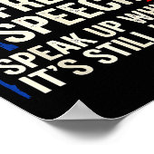 Speak Up While It’s Still Legal Human Dom Rights J Poster (Ecke)