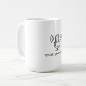 Speak Your Truth Formula Kaffeetasse (Vorderseite Links)