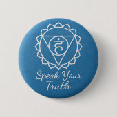 Speak Your Truth Throat Chakra Communication Button (Vorderseite)