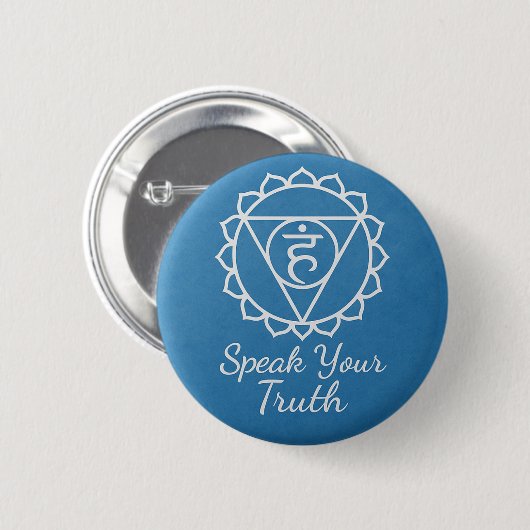 Speak Your Truth Throat Chakra Communication Button (Vorne & Hinten)