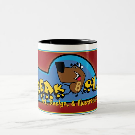 speakboy.com, Kunst, Entwurf u. Illustration, Zweifarbige Tasse (Mittel)