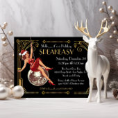 Speakeasy Christmas Great Gatsby Art Deco Party Einladung