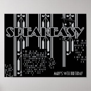 Speakeasy, das Geburtstagspartposter der 1920er Ja Poster