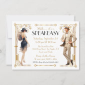 Speakeasy Flapper Great Gatsby Art Deco Party Einladung (Vorderseite)