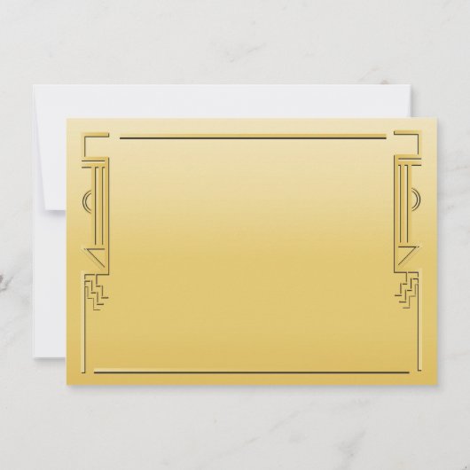 Speakeasy Flapper Great Gatsby Party Einladung (Rückseite)