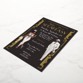 Speakeasy Flapper Party Afroamerikaner Folieneinladung (Gedreht)