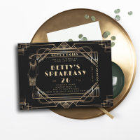 Speakeasy Flapper Roaring 20er Gold Gatsby Birthda