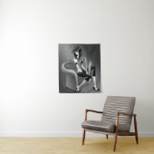 Speakeasy - grau monochrom wandteppich (Beispiel)