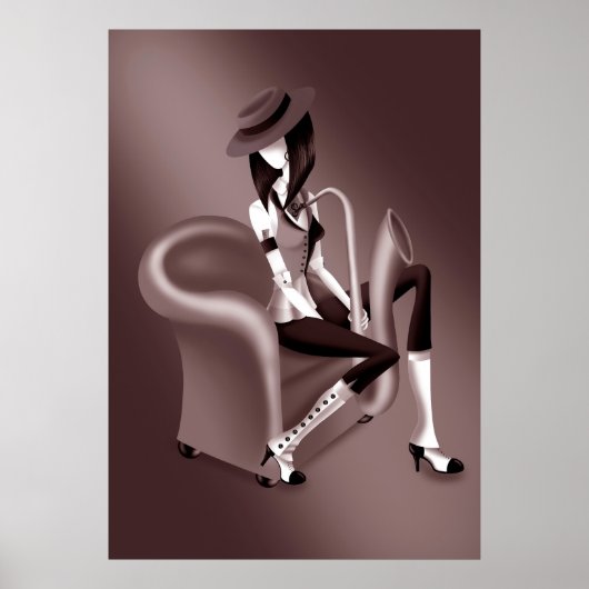 "Speakeasy" - Jazz Inspiriert Poster (Vorne)