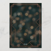 Speakeasy Murder Mystery Dinner Birthday Party Einladung (Rückseite)