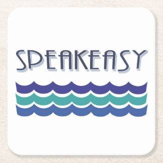 SpeakEasy Rechteckiger Pappuntersetzer