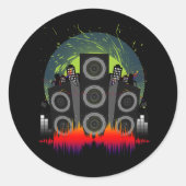 Speaker Blast Runder Aufkleber (Vorderseite)