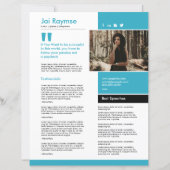 Speaker One Sheet Template (Vorderseite)