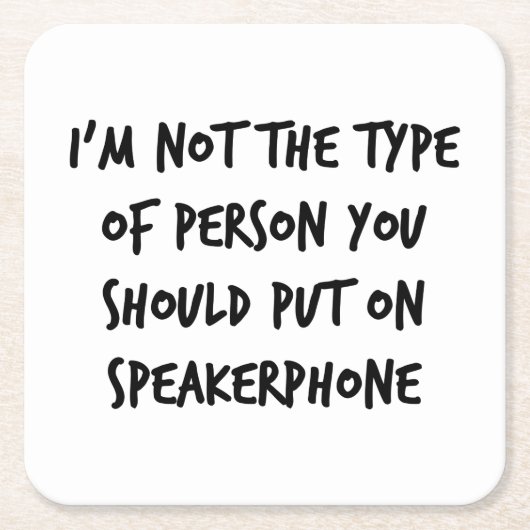 Speakerphone Rechteckiger Pappuntersetzer (Vorderseite)