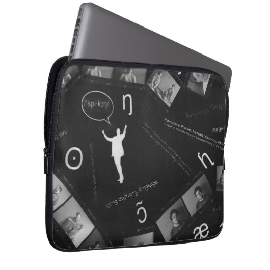 Speakfogramm Laptopschutzhülle (Vorne Rechts)