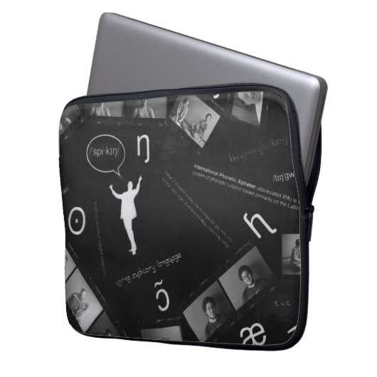 Speakfogramm Laptopschutzhülle (Vorderseite Links)